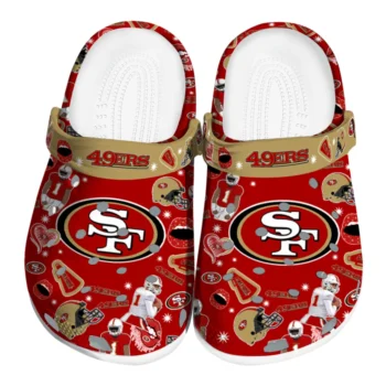 San Francisco 49ers Clogs - Football Icons Red