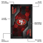 san-francisco-49ers-rug-hexagonal-grid-pattern-red-best-selling.webp