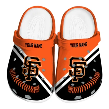 San Francisco Giants Clogs - Custom Baseball Motif Orange