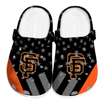San Francisco Giants Clogs - Stellar Stripes Theme Orange Black