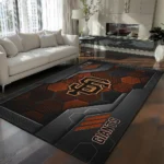 San Francisco Giants Rug - Hexagonal Grid Pattern Orange