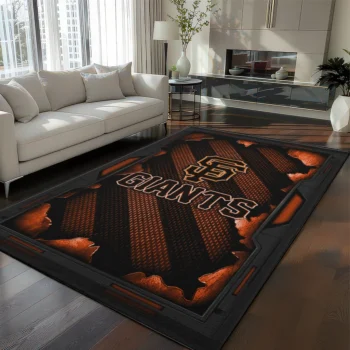 San Francisco Giants Rug - Torn Mesh Orange