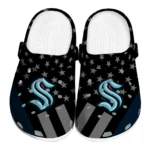 Seattle Kraken Clogs - Stellar Stripes Theme Blue Black