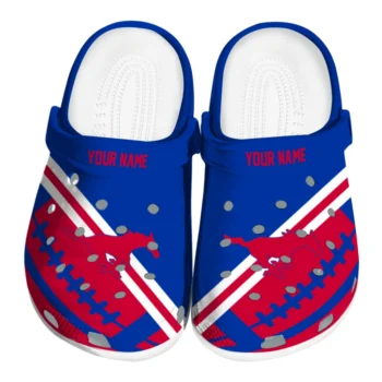 SMU Mustangs Clogs - Customized Football Motif Blue
