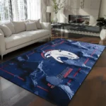 South Alabama Jaguars Rug - Cracked Surface Design Blue
