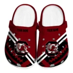 South Carolina Gamecocks Clogs - Customized Football Motif Garnet