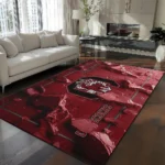 South Carolina Gamecocks Rug - Cracked Surface Design Garnet