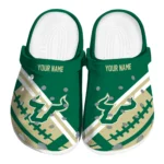 South Florida Bulls Clogs - Customized Football Motif Green