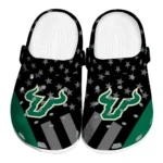 South Florida Bulls Clogs - Stellar Stripes Theme Green Black