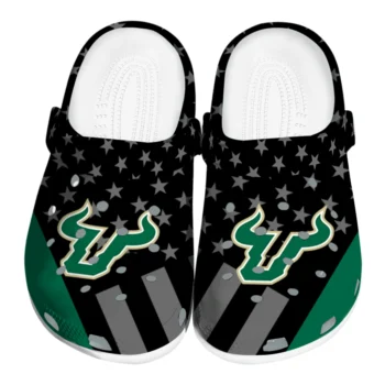 South Florida Bulls Clogs - Stellar Stripes Theme Green Black