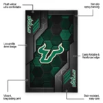 south-florida-bulls-rug-hexagonal-grid-pattern-green-best-selling.webp