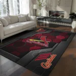 St. Louis Cardinals Rug - Hexagonal Grid Pattern Red