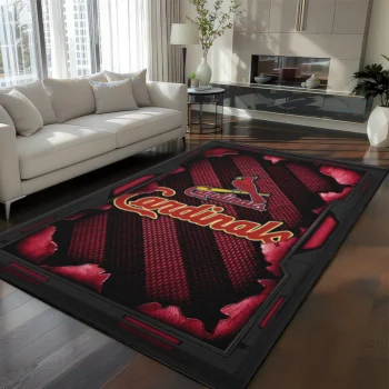 St. Louis Cardinals Rug - Torn Mesh Red