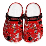 Tampa Bay Buccaneers Clogs - Football Icons Red