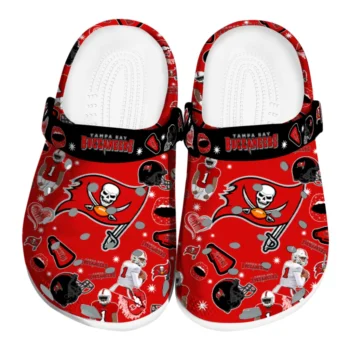 Tampa Bay Buccaneers Clogs - Football Icons Red