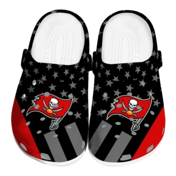 Tampa Bay Buccaneers Clogs - Stellar Stripes Theme Red Black