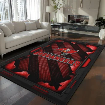 Tampa Bay Buccaneers Rug - Torn Mesh Red
