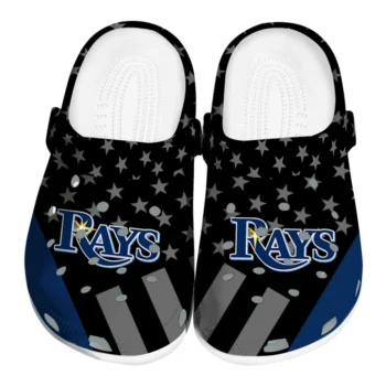Tampa Bay Rays Clogs - Stellar Stripes Theme Navy Black