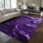 TCU Horned Frogs Rug - Cracked Surface Design Purple