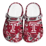 Temple Owls Clogs - Football Icons Red