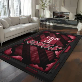 Temple Owls Rug - Torn Mesh Red