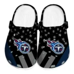 Tennessee Titans Clogs - Stellar Stripes Theme Navy Black