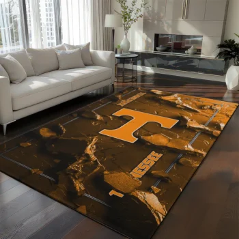 Tennessee Volunteers Rug - Cracked Surface Design Orange