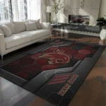 Texas State Bobcats Rug - Hexagonal Grid Pattern Maroon