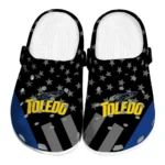 Toledo Rockets Clogs - Stellar Stripes Theme Blue Black