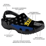 toledo-rockets-clog-stellar-stripes-theme-blue-black-best-selling.webp