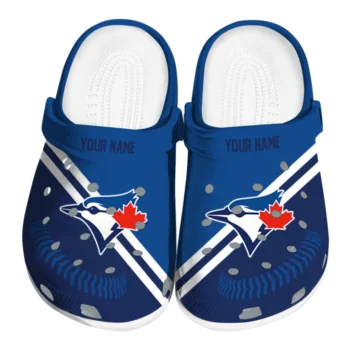 Toronto Blue Jays Clogs - Personalized Baseball Motif Blue