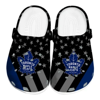 Toronto Maple Leafs Clogs - Stellar Stripes Theme Blue Black