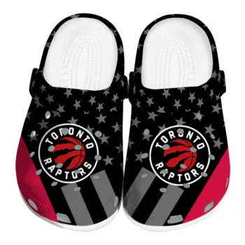 Toronto Raptors Clogs - Stellar Stripes Theme Red Black