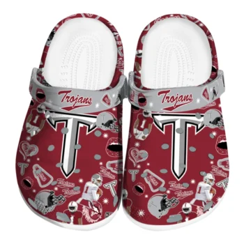Troy Trojans Clogs - Football Icons Red