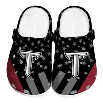 Troy Trojans Clogs - Stellar Stripes Theme Red Black