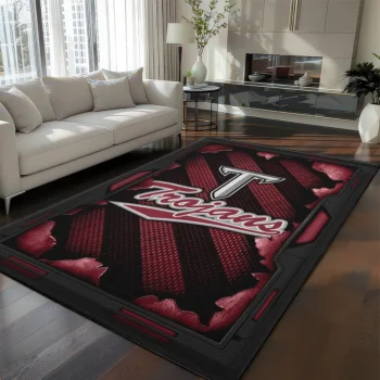 Troy Trojans Rug - Torn Mesh Red