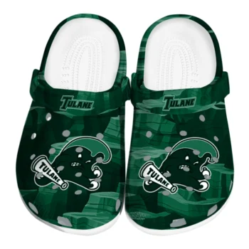Tulane Green Wave Clogs - Canyon Layers Green