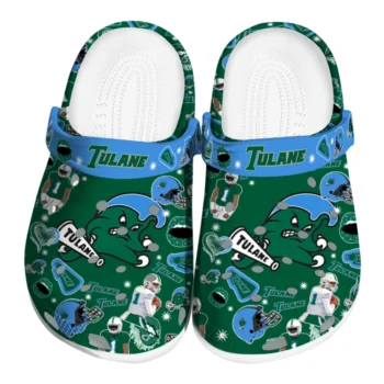 Tulane Green Wave Clogs - Football Icons Green