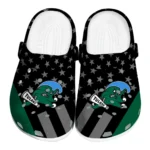Tulane Green Wave Clogs - Stellar Stripes Theme Green Black
