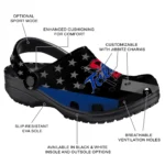tulsa-golden-hurricane-clog-stellar-stripes-theme-blue-black-best-selling.webp