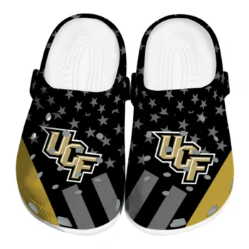 UCF Knights Clogs - Stellar Stripes Theme Gold Black