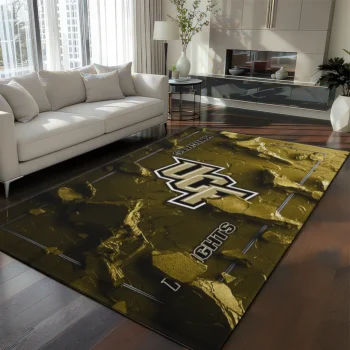 UCF Knights Rug - Cracked Surface Design Gold