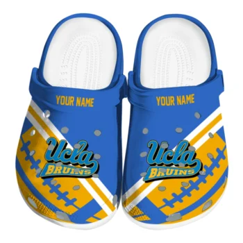 UCLA Bruins Clogs - Personalized Football Motif Blue