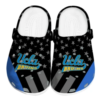 UCLA Bruins Clogs - Stellar Stripes Theme Blue Black