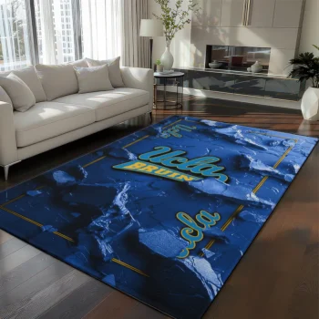 UCLA Bruins Rug - Cracked Surface Design Blue