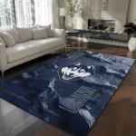 UConn Huskies Rug - Cracked Surface Design Blue