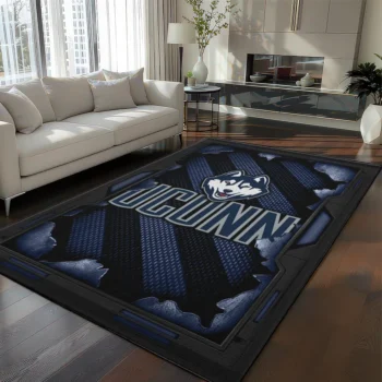 UConn Huskies Rug - Torn Mesh Blue