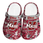 UMass Minutemen Clogs - Football Icons Red