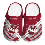 UMass Minutemen Clogs - Personalized Football Motif Red