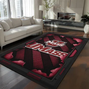 UMass Minutemen Rug - Torn Mesh Red